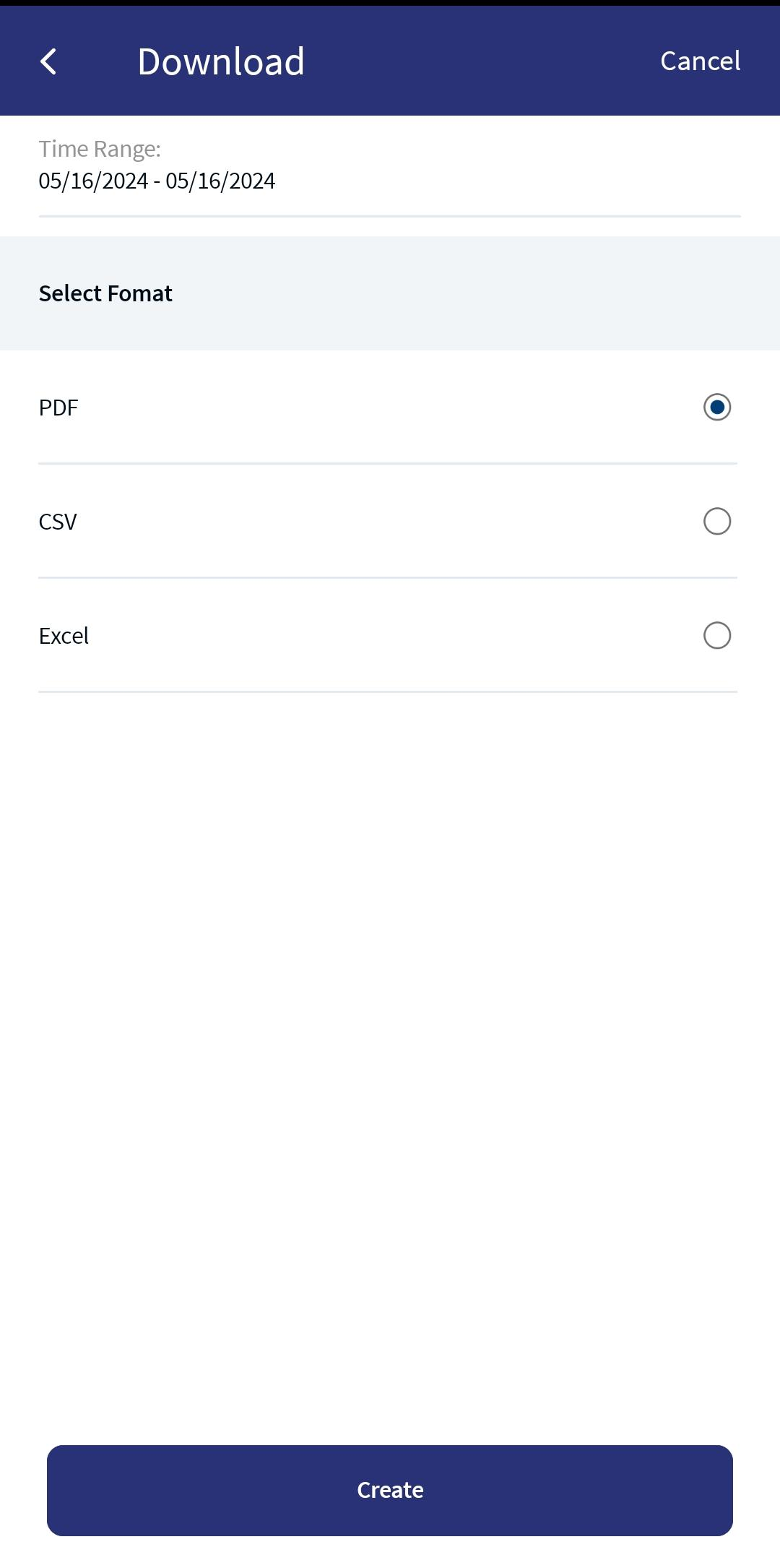 Select the Format